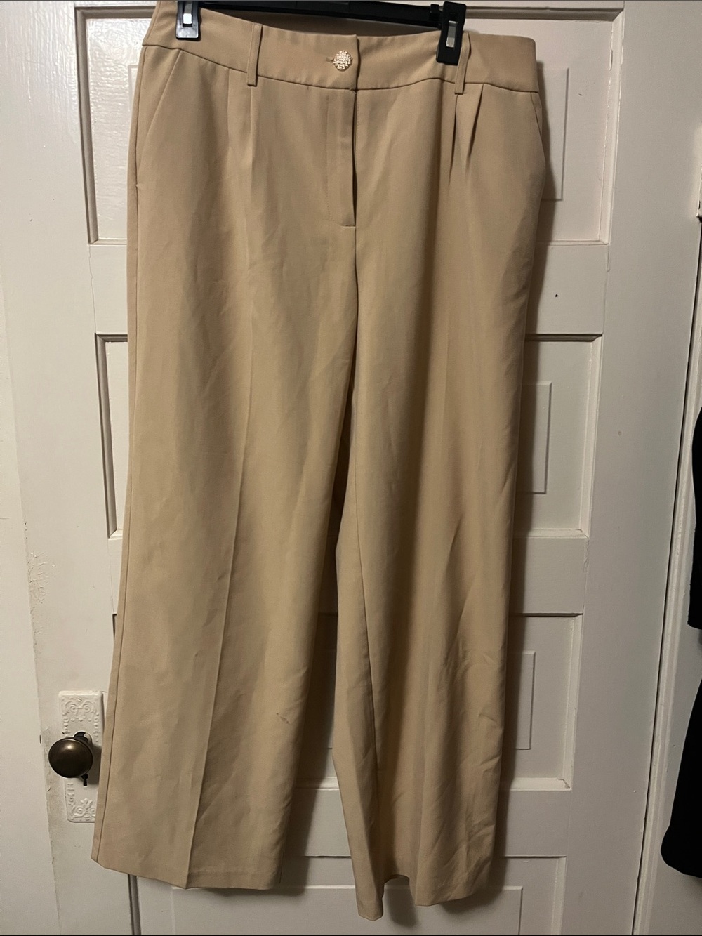 Cooper and Ella Wide-Leg Women's Pants in Beige/Brown